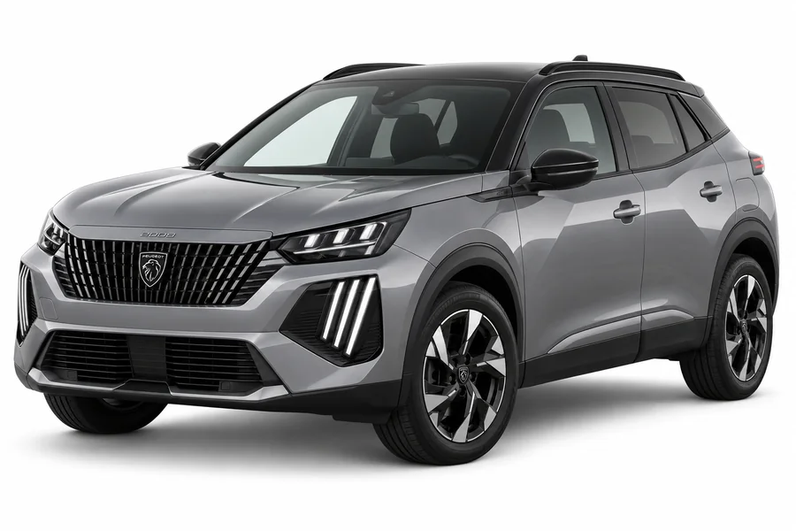 Peugeot 2008 su sfondo bianco